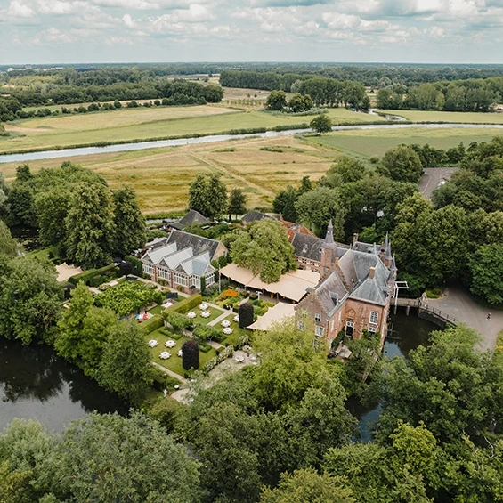 Kasteel Maurick bovenaanzicht voor bedrijfsfeest